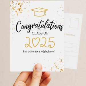 Félicitations diplômé 2025 - téléchargement numérique - carte de remise des diplômes imprimable - pliable 5 x 7 et 4 x 6 - impression lettre US et papier A4