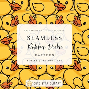 Rubber Ducky Print Vibrant Seamless Png Repeat Pattern Summer Seamless Design Digital Download