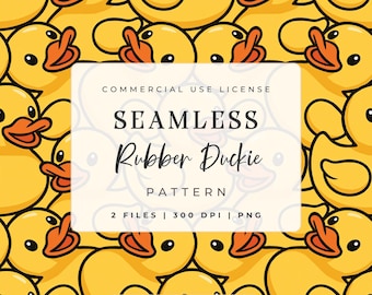 Rubber Ducky Print Vibrant Seamless Png Repeat Pattern Summer Seamless Design Digital Download