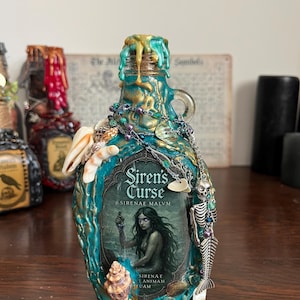 Siren’s Curse Potion Bottle | Halloween Book Shelf Decor one of a kind