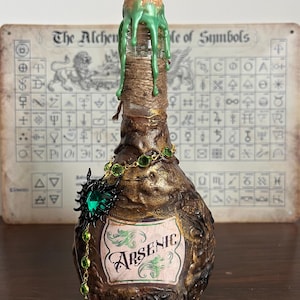 Arsenic Fantasy Potion Bottle | Halloween Book Shelf Decor one of a kind