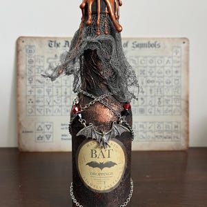 Bat Droppings Potion bottle | Halloween Book Shelf Decor | one of a kind