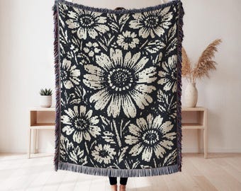 Wildflower Overlay Mosaic Crochet Pattern - Floral Blanket