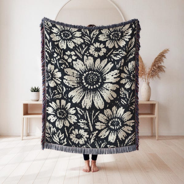 Wildflower Overlay Mosaic Crochet Pattern - Floral Blanket