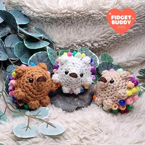 Patron au crochet perles Fidget Hedgehog - sans couture - tutoriel crochet - jouet Amigurumi Fidget - Harold le hérisson