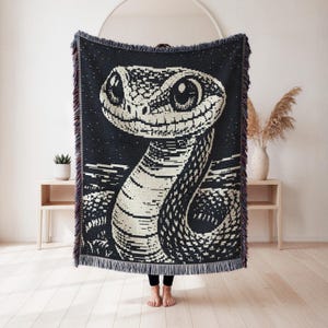 Patrón de ganchillo de mosaico con superposición de serpientes - Manta de reptiles