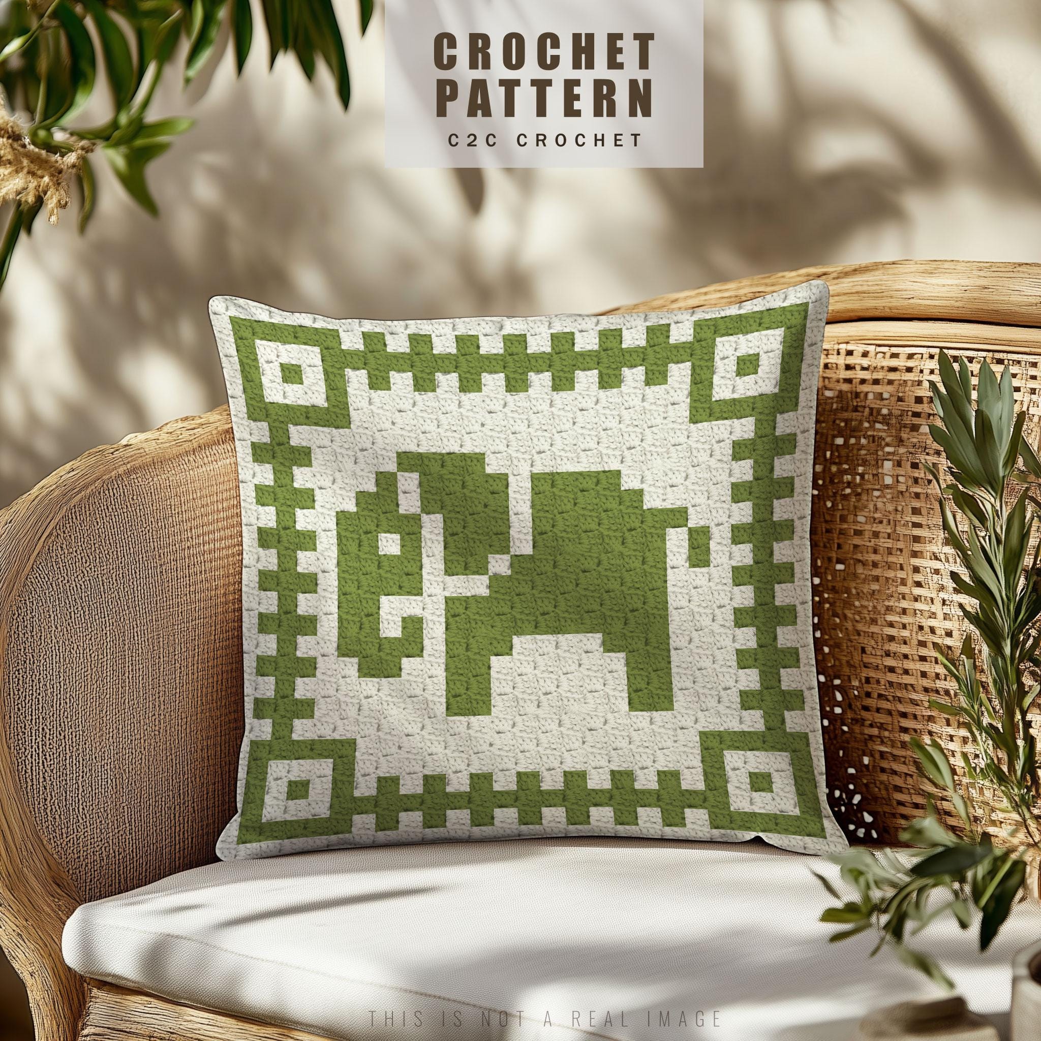 Elephant Graphgans C2C Crochet Elephant Cushion Pattern, Baby Graphgan Instructions ...