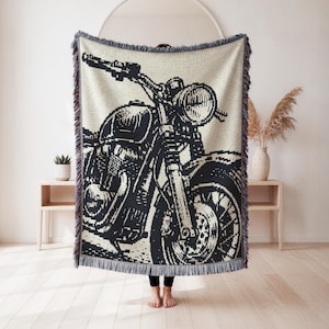 Motorbike Overlay Mosaic Crochet Pattern - Bike Blanket