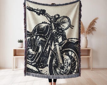 Motorbike Overlay Mosaic Crochet Pattern - Bike Blanket