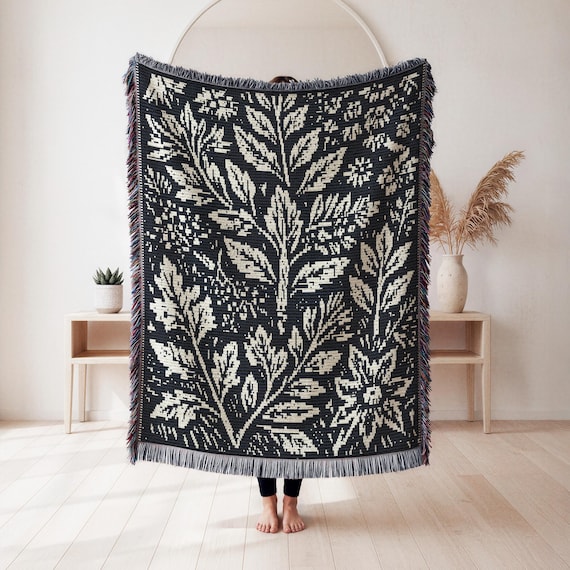 Witchy Herbs Mosaic Crochet Blanket Pattern – Gothic Throw