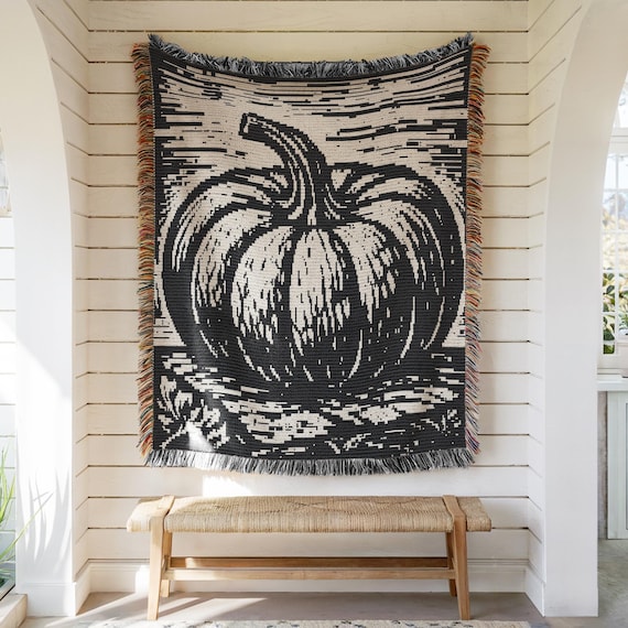 Pumpkin Overlay Mosaic Crochet Pattern - Fall Blanket