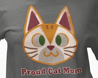 Camiseta gráfica "Vibraciones de Mamá Gata": Divertida camiseta felina para mamás gatas, ropa acogedora para el día a día.