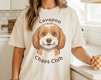 Cavapoo Chaos Club Apparel | Dog Mom/Dad Comfort Colors Tee