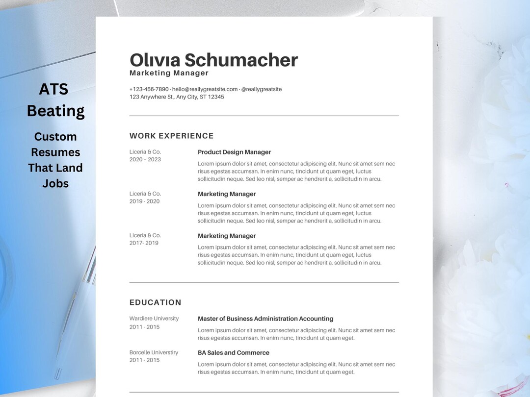 ATS Optimized Resume | Job Winning ATS Resume | Google Docs Resume ...