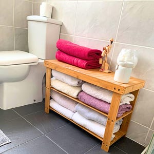 3 Tier Bamboo Shoe Rack Bench, Wooden Shoe Shelf Organizer for Entryway and Closet