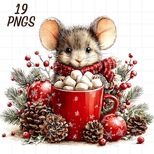 Todaioua Ornement Plat Souris De Noël - Décoration Suspendue Pour Tableau Bord Cadeau Festif Les Amoureux Des Animaux En Acrylique L G Re