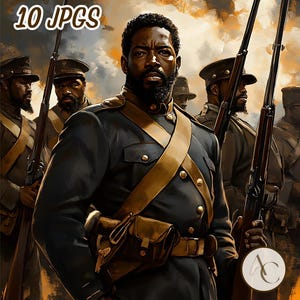 10 cliparts de régiments afro-américains, guerre civile jpg, fête des anciens combattants, anciens combattants noirs, soldats afro-américains, armée mélanine, armée de l'histoire de l'Amérique