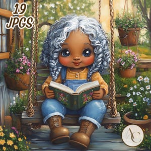 19 Abuela negra JPG, Clipart de mujeres mayores, Pintura de mujer afro anciana, Afroamericana, Hermosa niña, Magia de melanina, Abuela