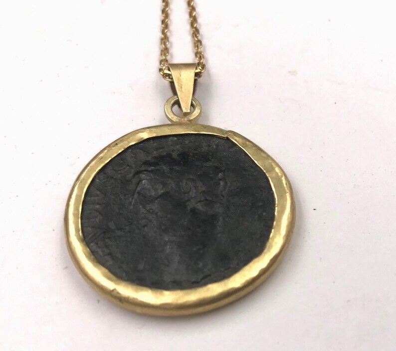 Large Gold Pendant With Ancient Roman Coin by CARLOS TELLECHEA | Etsy