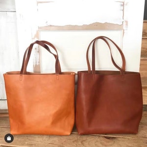 Brown Leather Tote Bag - brown leather tote - Distressed Brown Leather Travel Bag - Leather Market bag - crossbody bag- Sale
