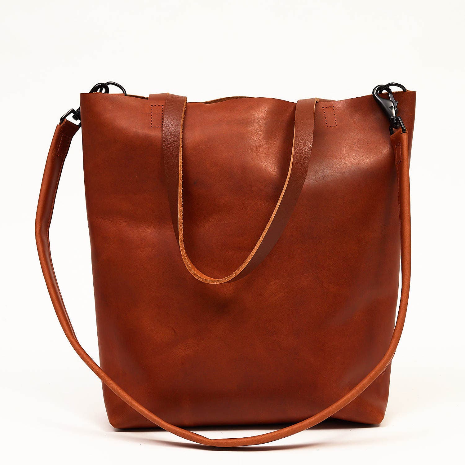 Brown Leather Tote Bag Brown Leather Tote Distressed Brown - Etsy