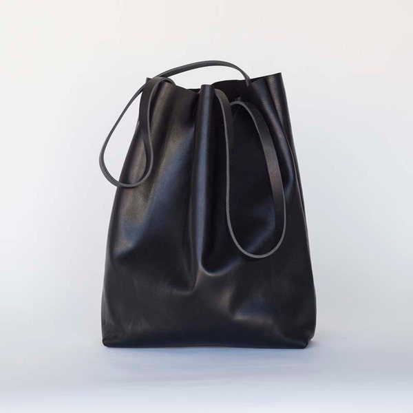 Large Leather Tote - Etsy