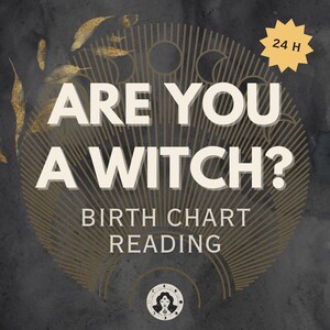 ¿Soy una bruja? Presagios mágicos en la lectura personal de tu carta natal, guía espiritual para el crecimiento personal, regalo astrológico para una amiga bruja