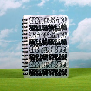 A6 Pocket Sketchbook – Blank or Dot Grid | Black or Clear Coil | Travel Size Artist Notebook | Mini Drawing Journal