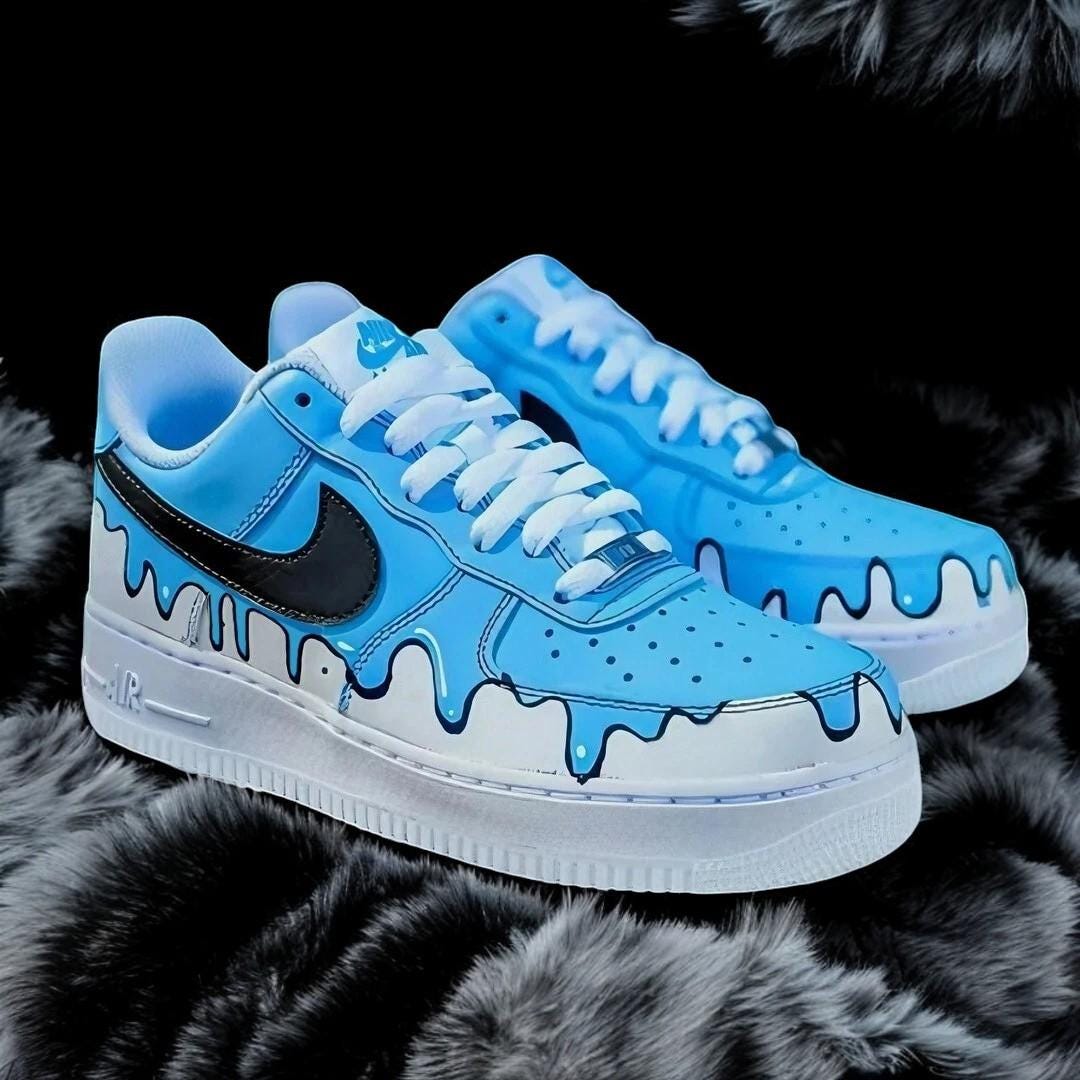 Blue Bandana Af1 Air Forces With Bandanas On Them Air Force One