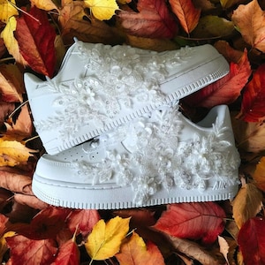 Wedding Bridal Air Force 1 Sneakers, Wedding Bridal Embroidered AF1 Shoes, Wedding Bridal Air Force 1, Custom Wedding Shoes, Free Shipping