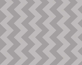 Medium Chevron in Tone on Tone Gray - 1/2 Yard - Chevron Cottons by Riley Blake House Designer for Riley Blake