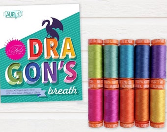 Dragon's Breath Thread (10 small spools, 50WT) by Tula Pink for Aurifil