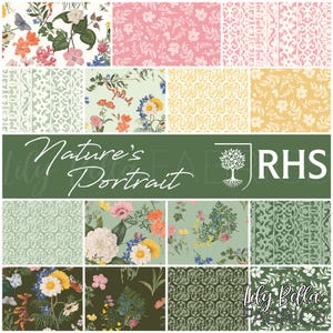 Nature&#39;s Portrait Fat Quarter Bundle (15 pcs) by The Royal Horticultural Society for Riley Blake Designs