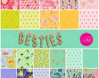 Besties Fat Quarter Bundle (22 pcs) by Tula Pink for FreeSpirit