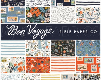 Bon Voyage - Fat Quarter Bundle (21 pcs) by Rifle Paper Co. for Cotton and Steel