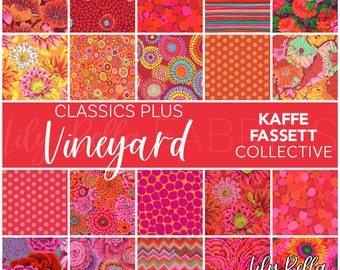 Classics Plus: Vineyard Fat Quarter Bundle (20 pcs) by Kaffe Fassett Collective for FreeSpirit