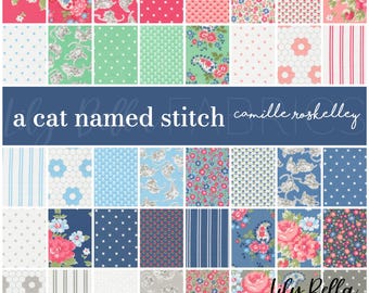 A Cat Named Stitch Layer Cake (42 pcs) by Camille Roskelley for Moda