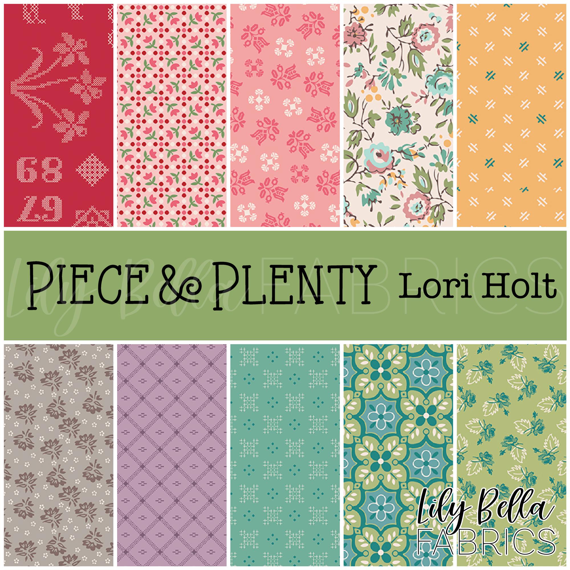 Piece and Plenty Fat Eighth Bundle (10 Pcs) by Lori Holt for Riley ...