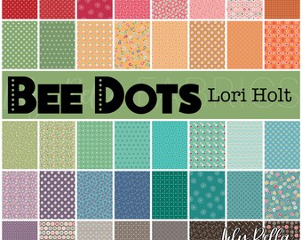 Bee Dots Rolie Polie (40 pcs) by Lori Holt for Riley Blake