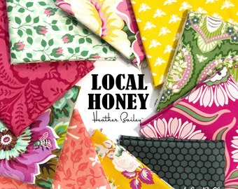 Local Honey Fat Quarter Bundle #2 (10 pcs) by Heather Bailey for Figo Fabrics