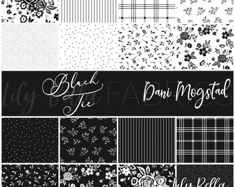 Black Tie Rolie Polie (40 pcs) by Dani Mogstad for Riley Blake