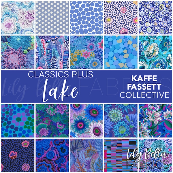 Classics Plus: Lake Layer Cake (42 pcs) by Kaffe Fassett Collective for FreeSpirit