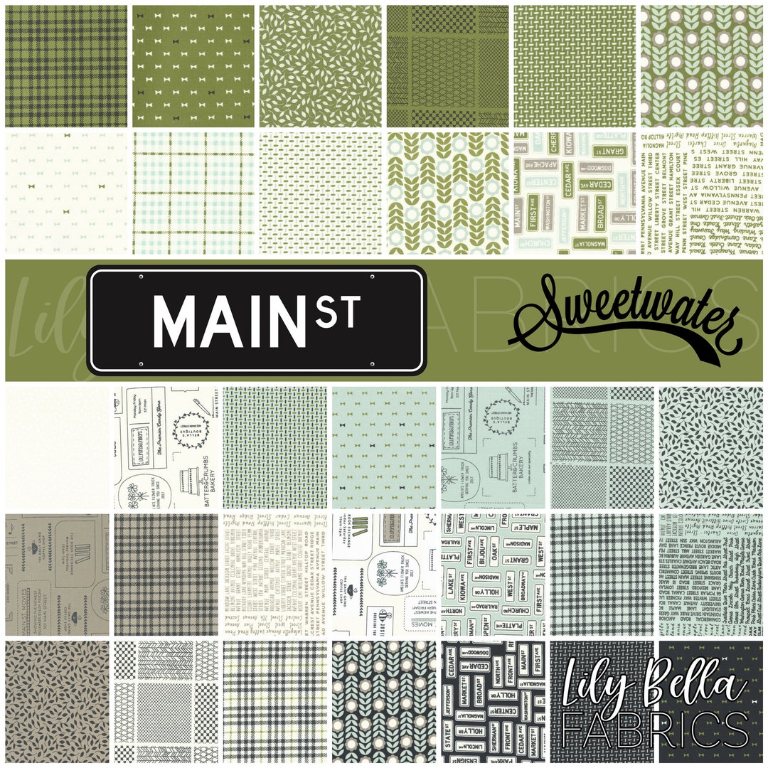 Main Street Fat Quarter Bundle 33 Pcs by Sweetwater for Moda - Etsy