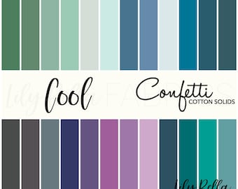 Cool Confetti Cottons Fat Quarter Bundle (24 pcs) by The RBD Designers for Riley Blake Designs