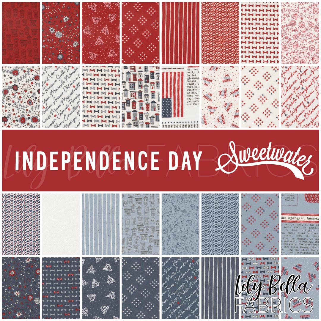 Independence Day Jelly Roll (40 Pcs) by Sweetwater for Moda - Etsy