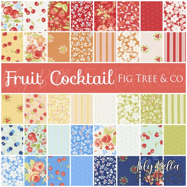 Fig Tree Fruit Cocktail Fabric Etsy
