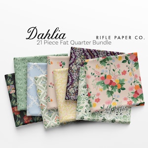 Dahlia Fat Quarter Bundle (21 pcs) by Rifle Paper Co. for Cotton+Steel