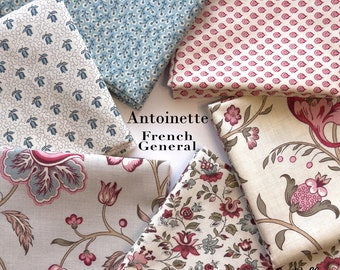 Antoinette Fat Quarter Bundle (6 pcs) by French General for Moda