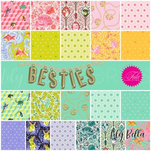 Besties Fat Eighth Bundle (21 pcs) by Tula Pink for FreeSpirit