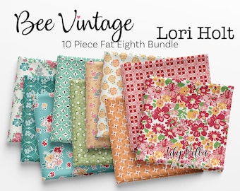 Bee Vintage Fat Eighth Bundle #2 (10 pcs) by Lori Holt for Riley Blake Designs